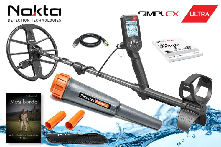 Nokta Simplex ULTRA Metalldetektor & Nokta Pinpointer & Schatzsucherhandbuch