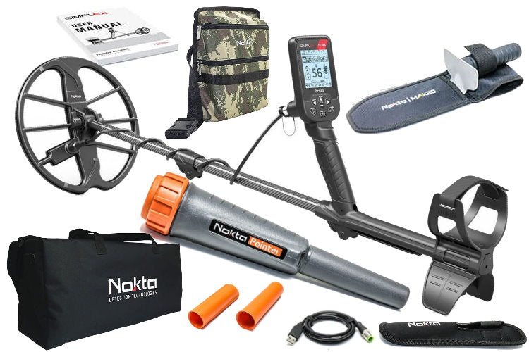 Nokta Simplex ULTRA Metalldetektor & Nokta Pinpointer & Nokta Zubehörpaket als Gratiszugabe