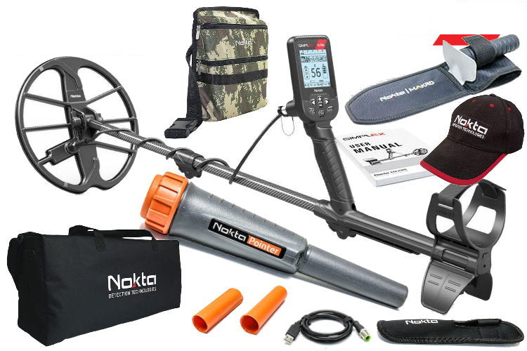 Nokta Simplex ULTRA Metalldetektor & Nokta Pinpointer & Nokta Zubehörpaket als Gratiszugabe